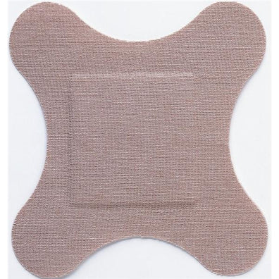 Bandage Four Wing Fabric Flex-Band 3x3" Flexible Flesh LF 50/Bx, 24 BX/CA - Surgical Supplies NY